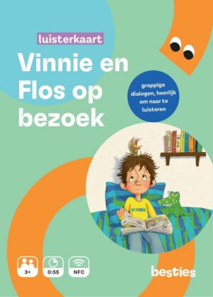 Vinnie en Flos luisterkaart Besties - Op bezoek - Luisterboek kinderen Nederlands