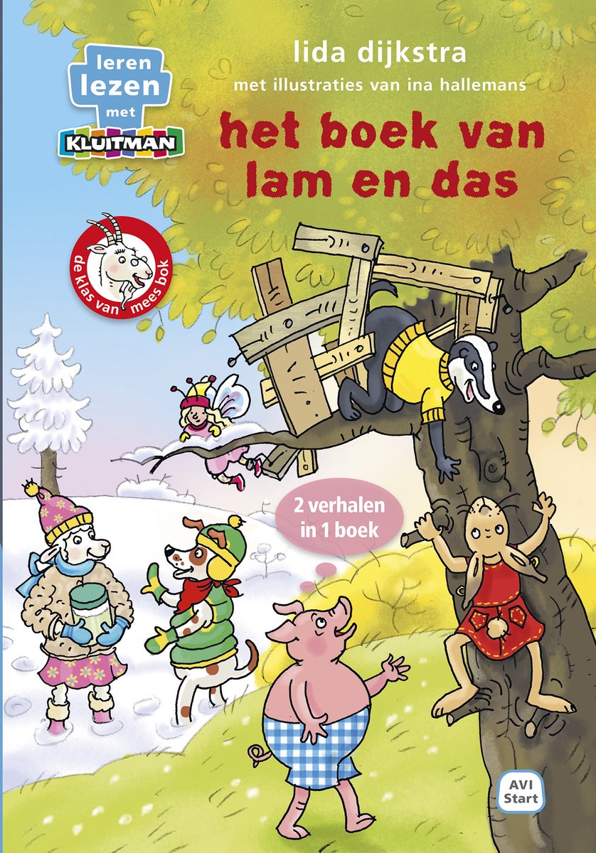 Leren lezen met Kluitman - De klas van mees bok. het boek van lam en das