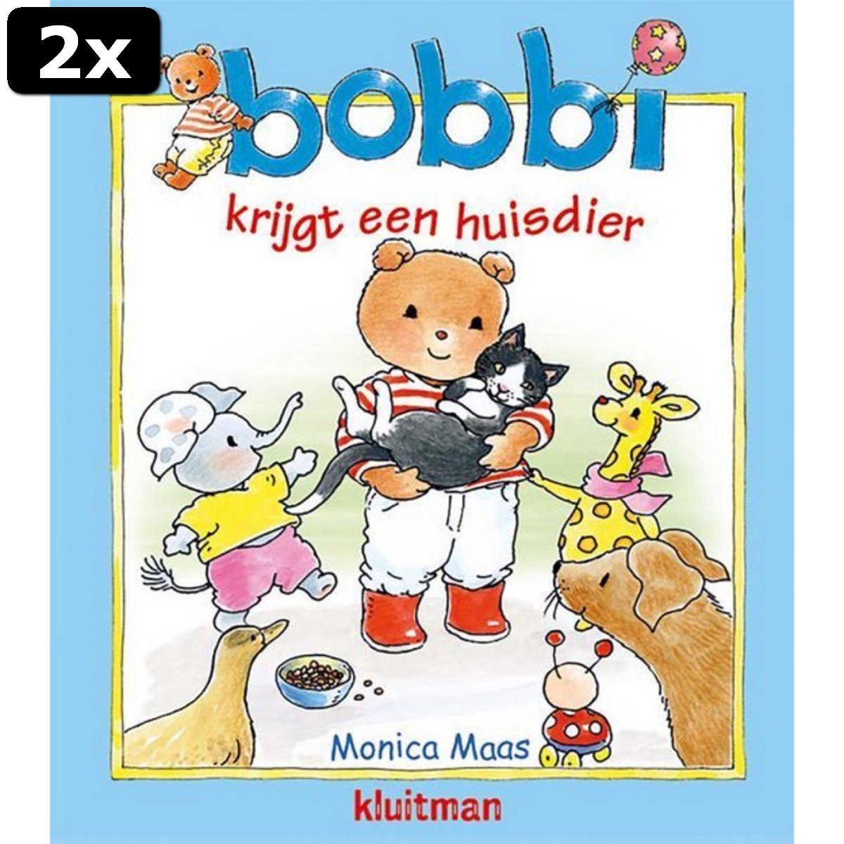 2x Kluitman Boek Bobbi Krijgt Een Huisdier
