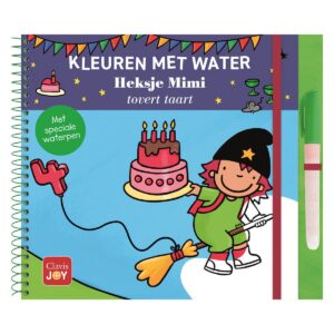 Kleuren met water. Heksje Mimi tovert taart