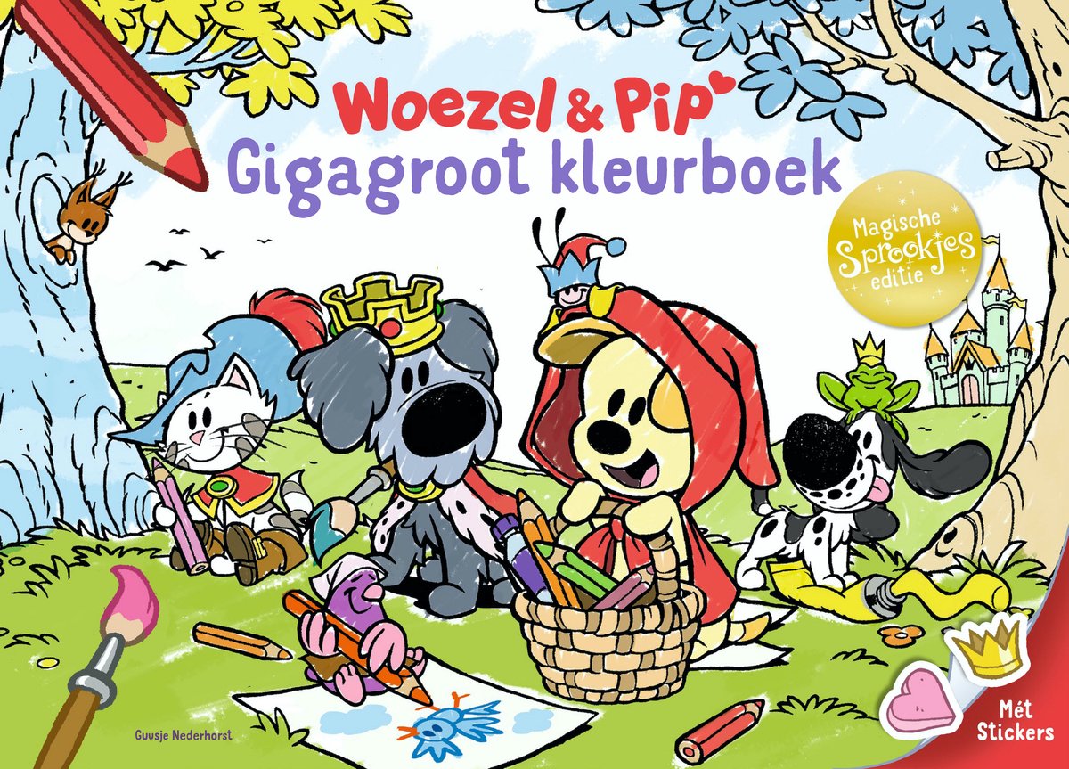 Woezel & Pip - Gigagroot kleurboek Sprookjes